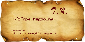 Tömpe Magdolna névjegykártya