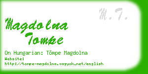 magdolna tompe business card