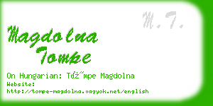 magdolna tompe business card